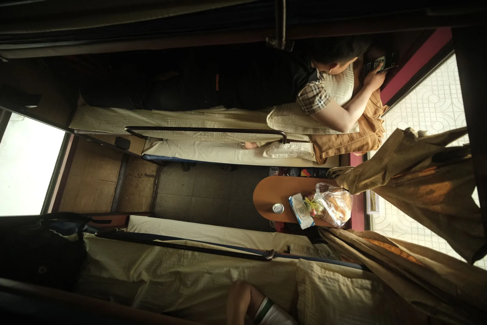 private sleeping compartments on a modern night train