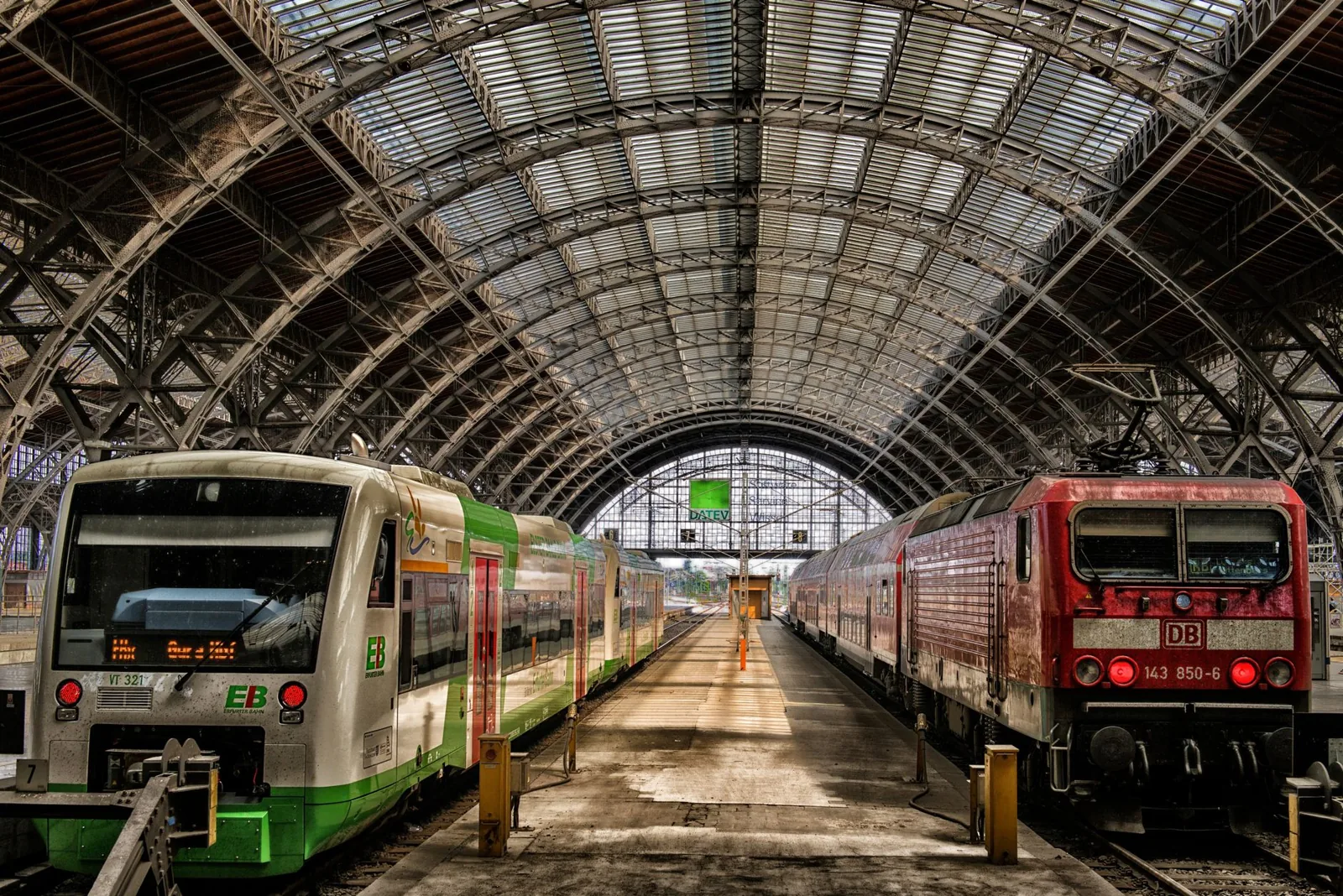 Eurail pass on a European train route